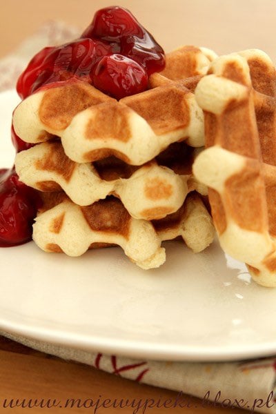 Waffles de massa quebrada